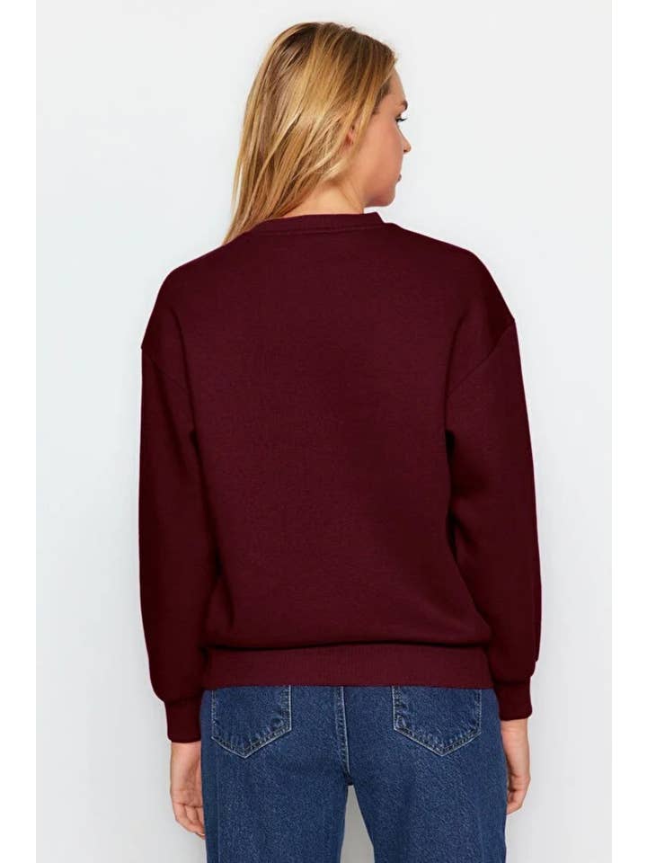 Hoxton Gal – wholesale Sweatshirt – Women's – Thick Fleece-Lined Regular Fit Crew Neck Basic Knit Sweatshirt41