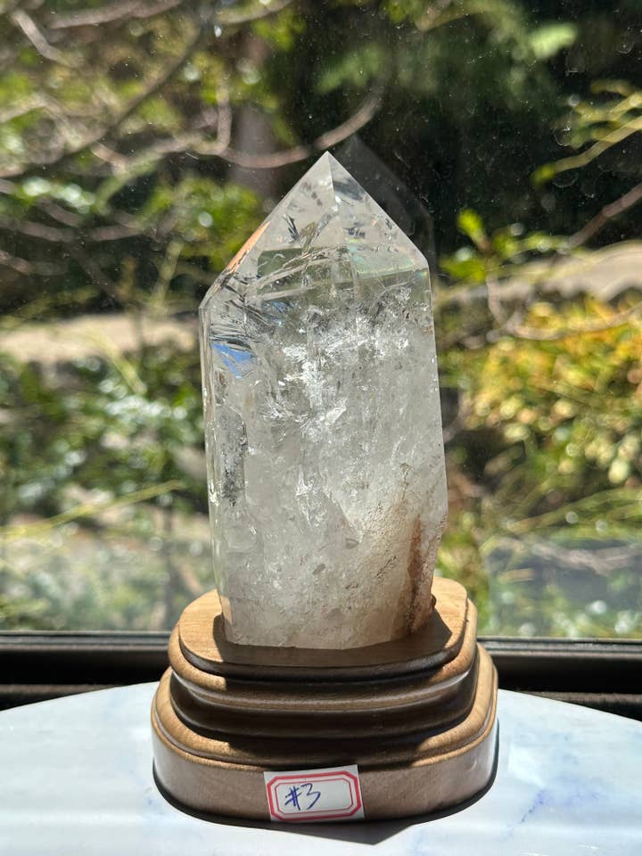 Premium Brazilian Clear Quartz Freeform | Bespoke Display Stand #3 for wholesale by Moon Rituals