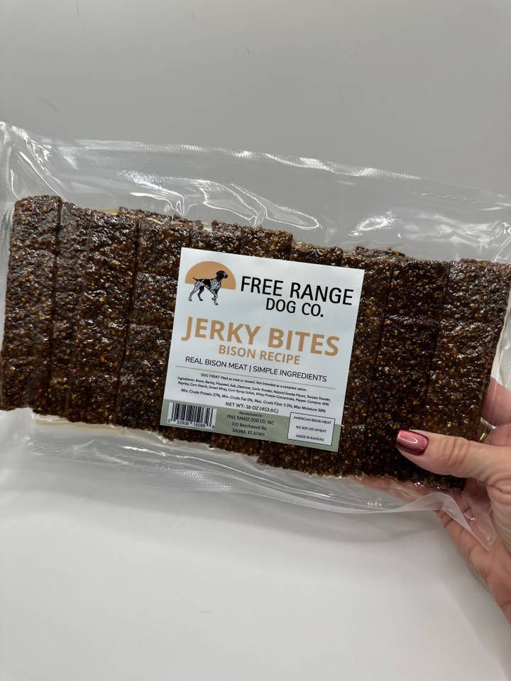 Bison Bites - 16 ounce package for wholesale by Free Range Dog Co