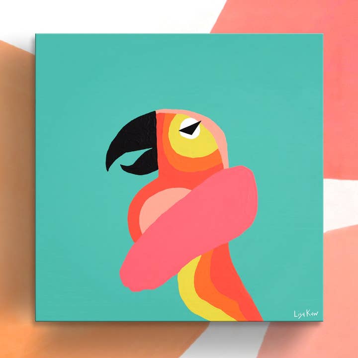 Felipe' Wrapped Canvas Tropical Bird Wall Art for wholesale by Ready2hangart, Inc.