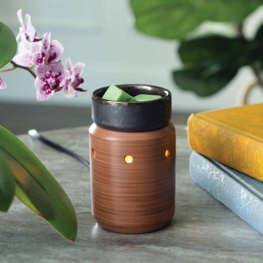 Starlight Wholesale LLC. - Wholesale Fragrance Warmer - Pewter Walnut Midsize Illumination Fragrance Warmer2