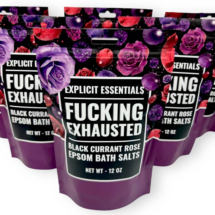 Explicit Essentials - Wholesale Bath Salts - Fucking Exhausted Bath Salts 12oz Bag 4