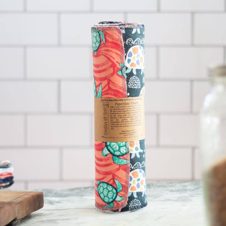 20 sköldpaddor tvättbara pappershanddukar, nollavfallspappershanddukar för wholesale av Stella & Sol Sustainables
