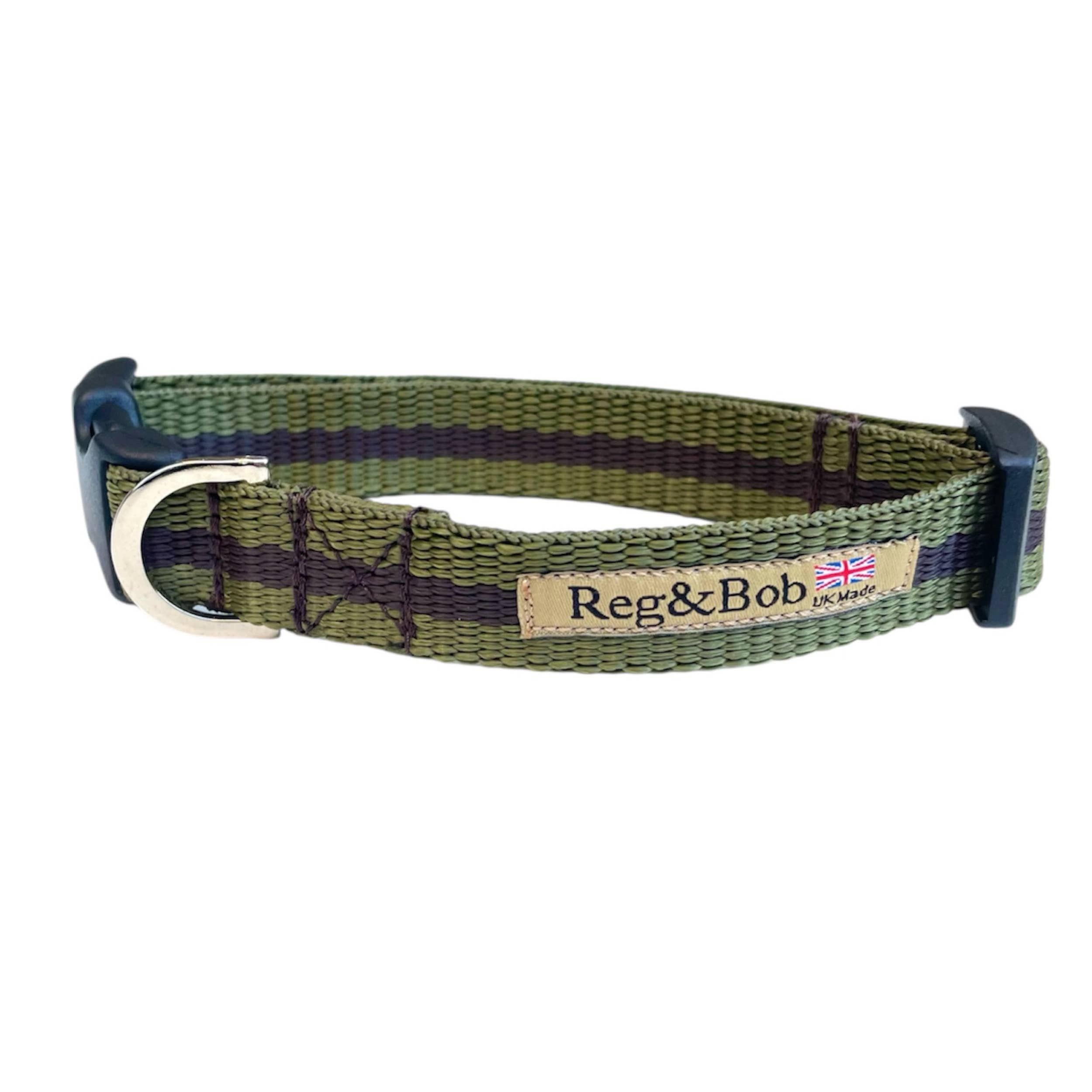 Reg&Bob - Wholesale Pet Collar - Dog - Reg&Bob Collar Khaki stripe2