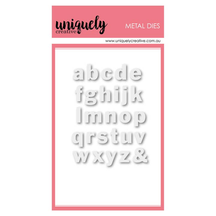 Small Lowercase Alpha Die for wholesale by Uniquely Creative