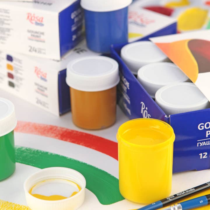 Fainotoys – wholesale Färgset – Gouache färguppsättning 12* 40 ml ROSA Studio