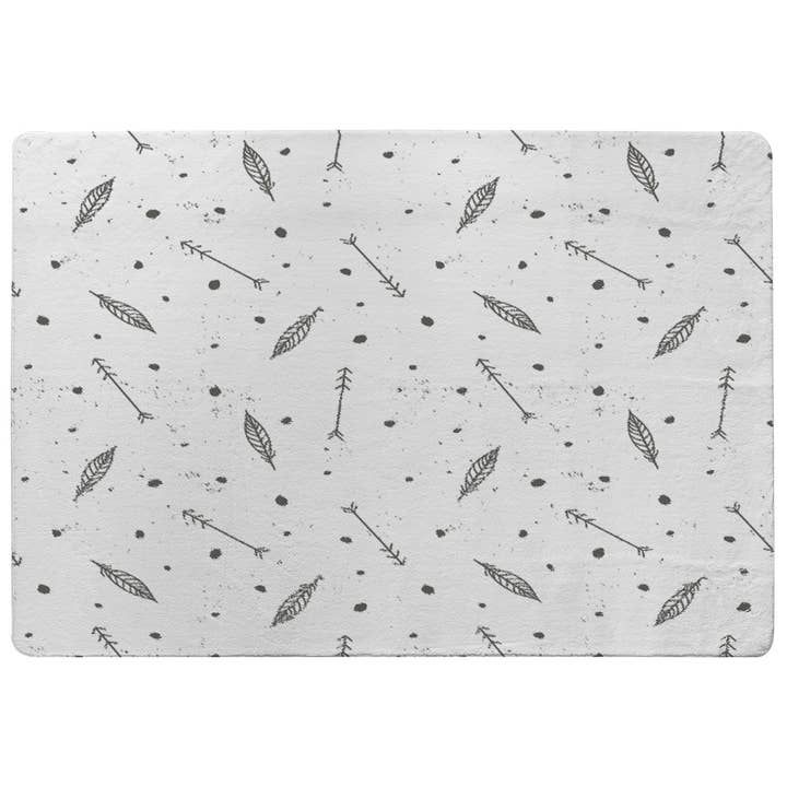 feathers and arrows in boho style (Rug) for wholesale by Benjamin Tate Design