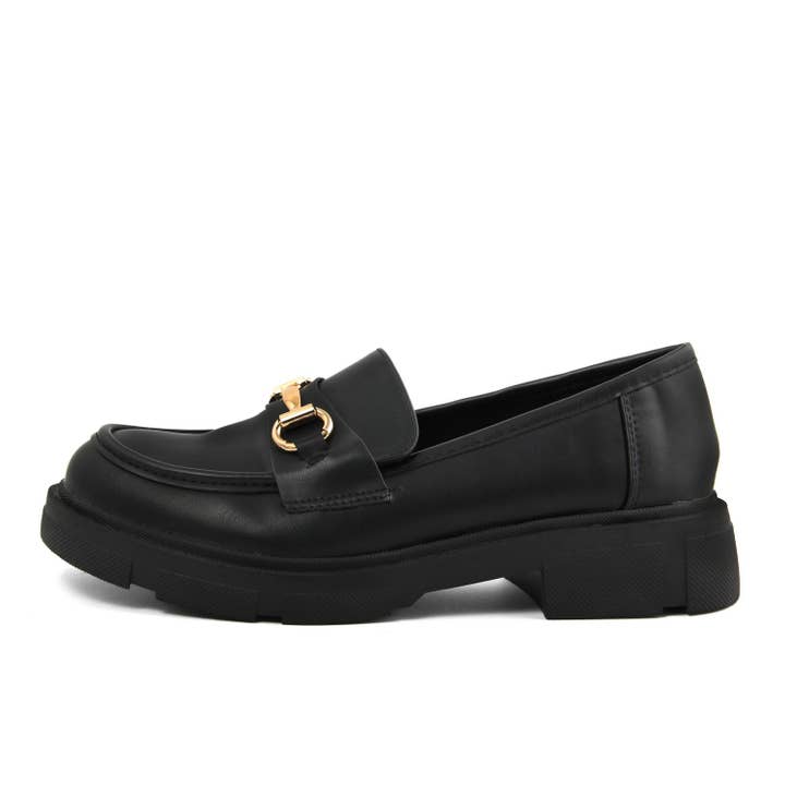Women's loafers color black-Fam_BH2370_Nero for wholesale by fashion attitude