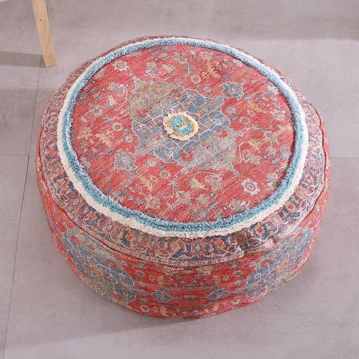 Stunning Moroccan Ottoman Cushion Cover - Red/Blue for wholesale by Linen Connections