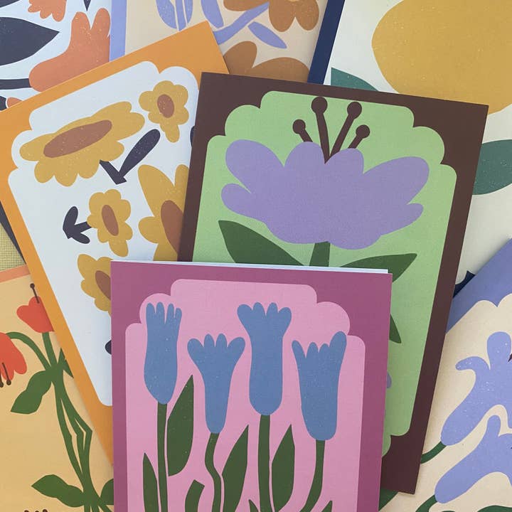 Paper Station - Vendita all'ingrosso Set di cartoleria/cancelleria - Set di 40 biglietti sfusi con fiori vintage