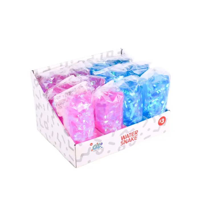 Variety Distributors - Wholesale Toy Set - Kids - Giggle Zone Water Snake (Blue & Pink) 12 unit Display
