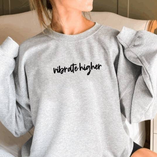 37 West Co - Wholesale Graphic sweatshirt – Women’s - Vibrate Higher Sweatshirt0