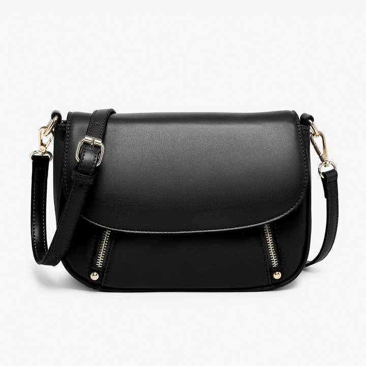 Jen & Co. - Wholesale Satchel - Women's - M2628 Lindsay Dual Zip Flapover Crossbody
