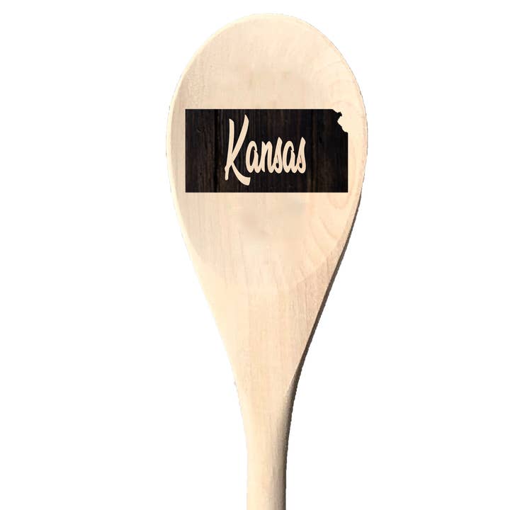 Kansas State Wooden Spoon for wholesale by Layne Wilson