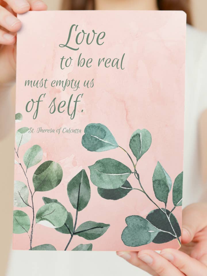 Huwelijkscadeau in fysieke print - citaat van de heilige Theresia van Calcutta voor wholesale door Zelie Crafts