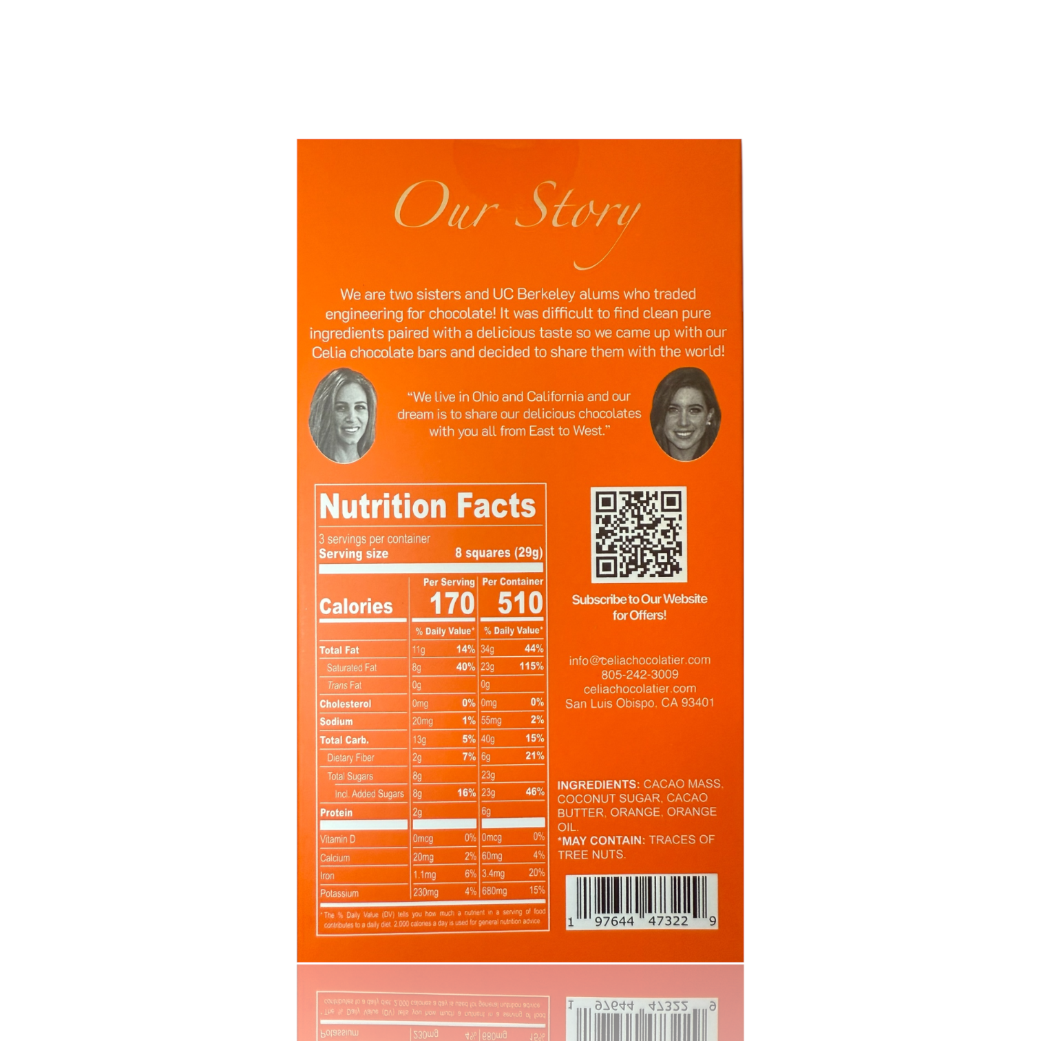 CELIA CHOCOLATIER - Wholesale Chocolate Bar - 70% Dark Chocolate Orange Bar| Coconut Sugar | Ecuador Beans2