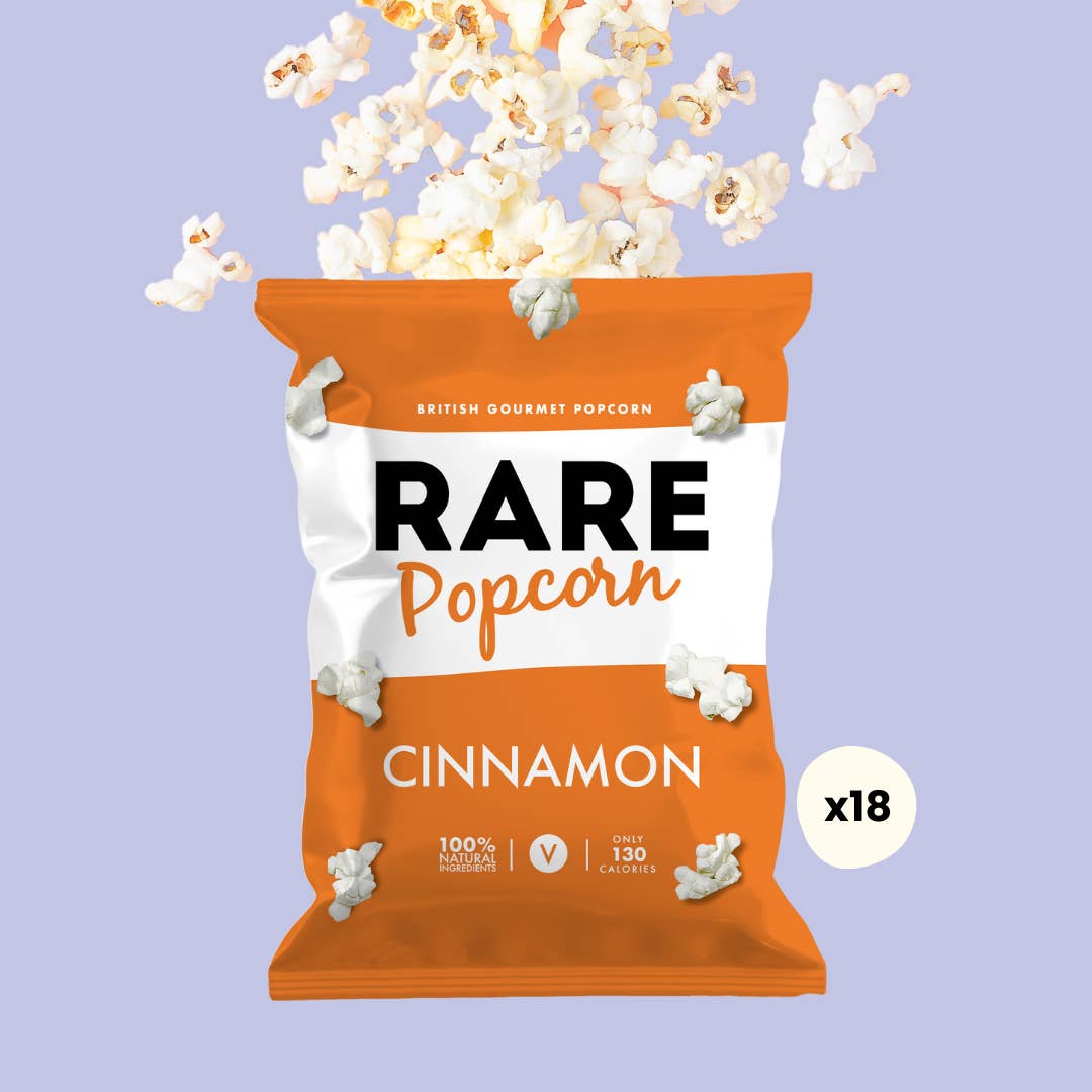 RARE Popcorn - Wholesale Popcorn - RARE Cinnamon Popcorn Case of 18 | Vegan, Natural