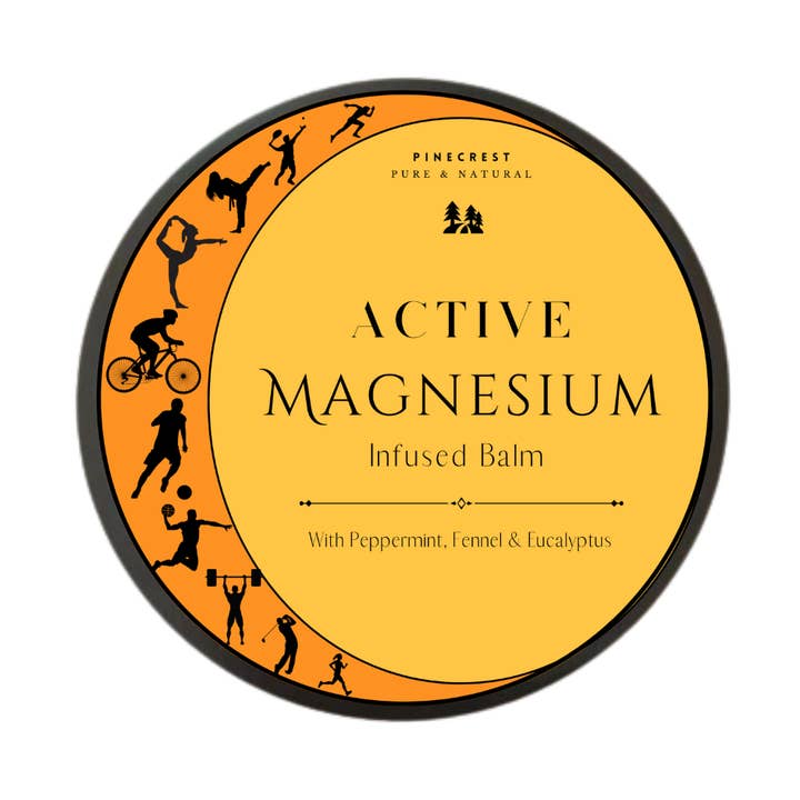 Bálsamo Anti-inflamatório STAY Active (Alívio das Articulações e Músculos) Infundido com Magnésio 150g Frasco Extra Grande por atacado de Pinecrest Natural Skincare & Remedies