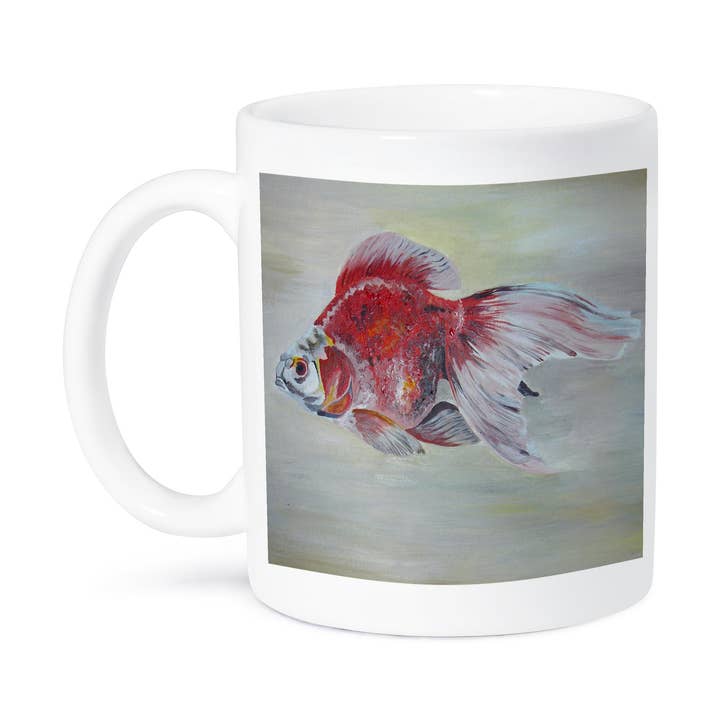 3dRose - Wholesale Coffee Mug - 3dRose, Ryukin Goldfish - goldfish, ryukin,fantail, fish, aquarium fish,fresh water fish, red and white fish, Mug8