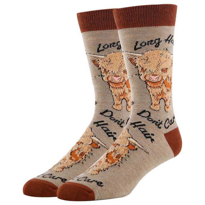 Oooh Yeah/Sock It Up/Oooh Geez Slippers - Wholesale Socks - Men's - Hair Don't Care | Men's Funny Cotton Crew Socks3