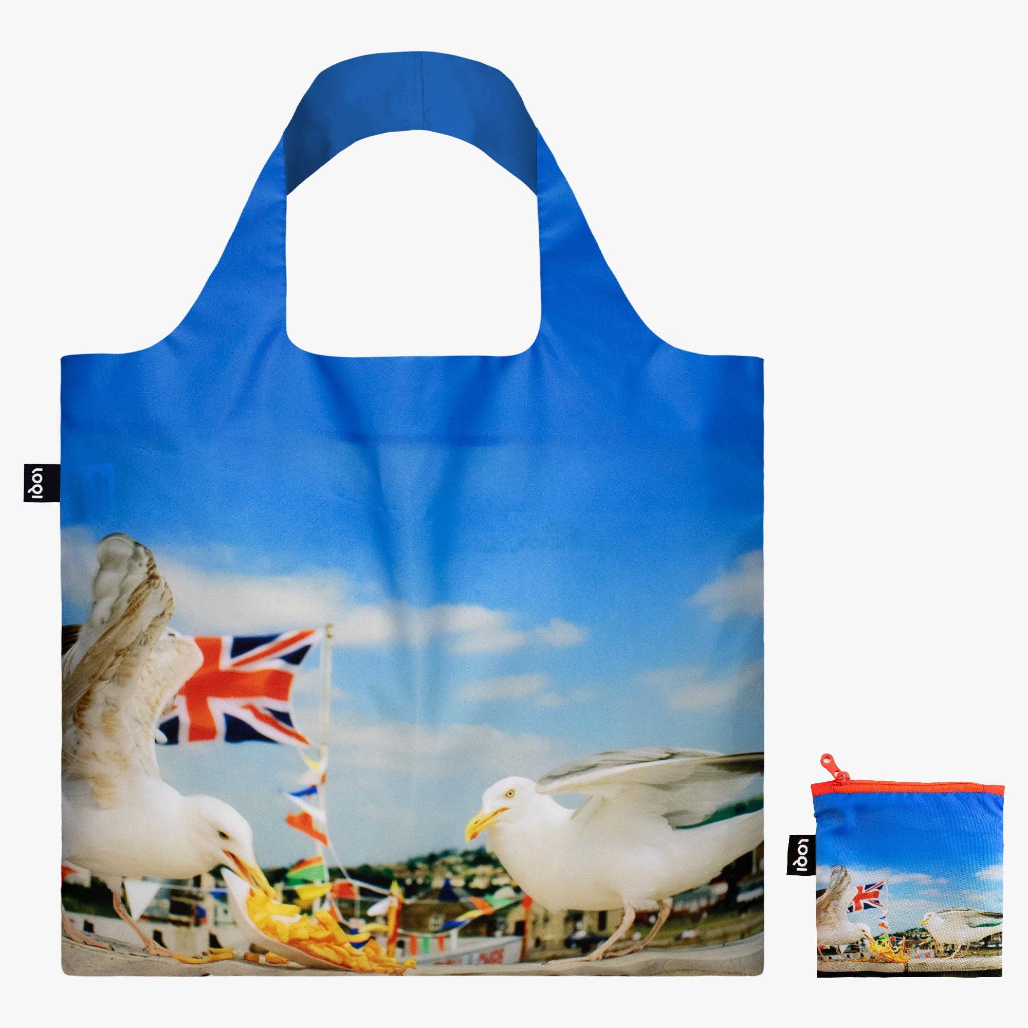 LOQI - Wholesale Tote Bag - Unisex - MARTIN PARR Seagulls Eating Chips Recycled Bag1