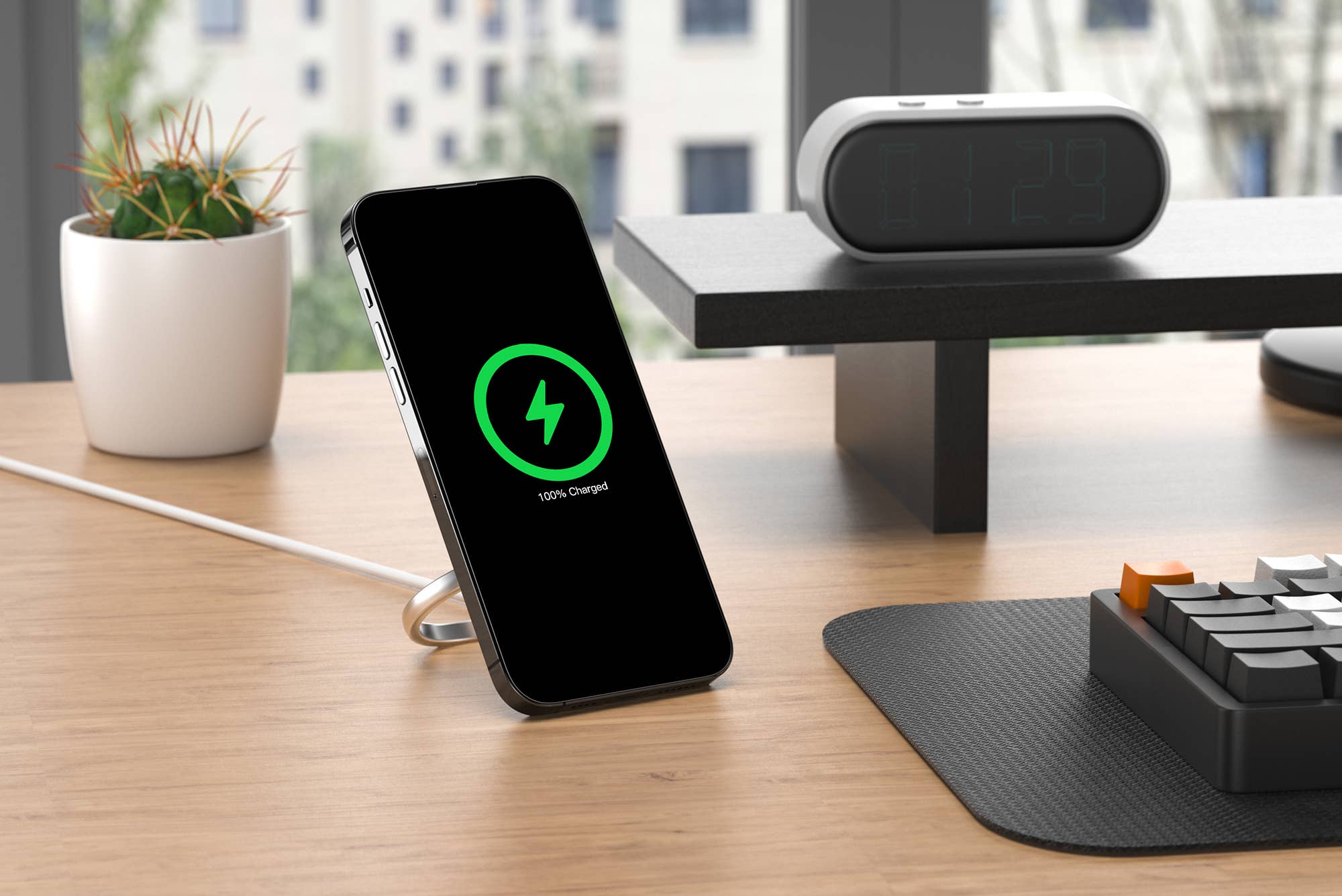 LAX Gadgets - Wholesale Dock en standaard voor telefoon - LAX MagSafe-oplader met standaard Ring Retail Pack7