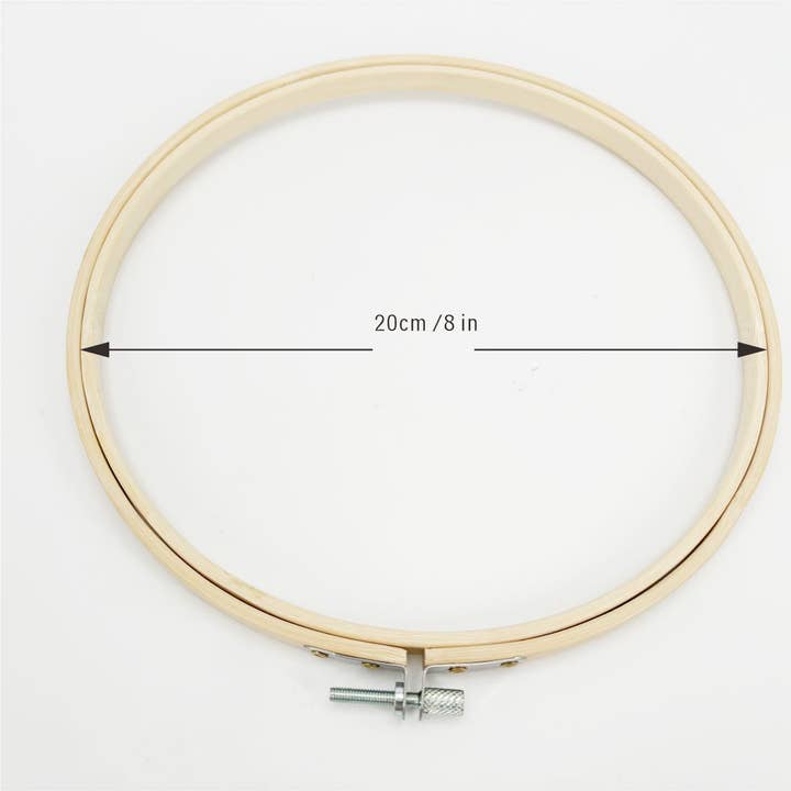 Max-Link Solutions Ltd - Wholesale Embroidery/Cross Stitch Supplies - Darnn 8" Embroidery Hoop Bamboo, Bamboo Hoop for Craft1