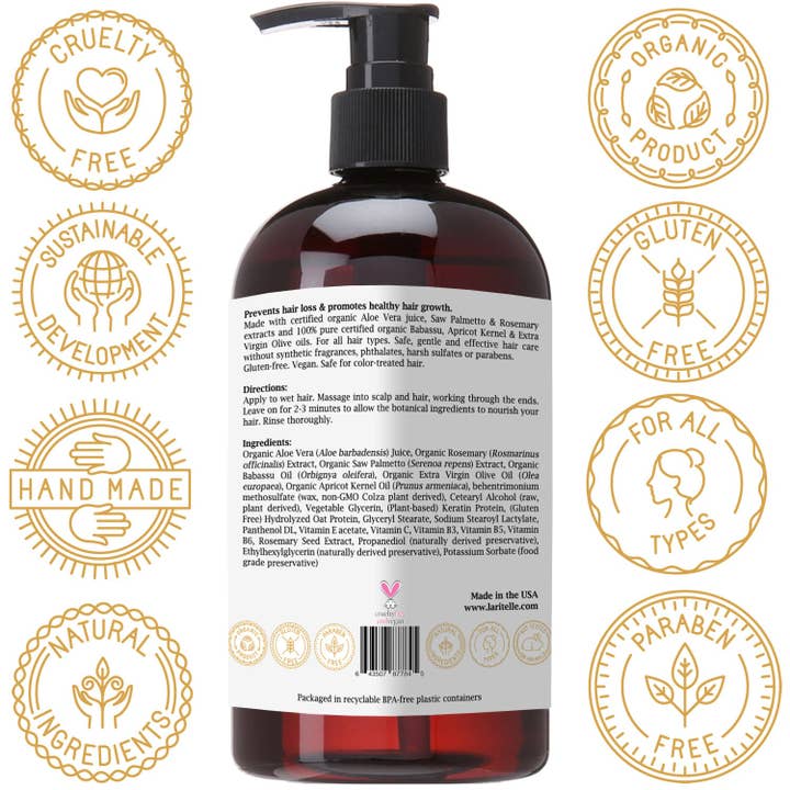 LARITELLE - Vente Après-shampoing - Après-shampoing biologique non parfumé Laritelle Herbal Magic 16 oz8