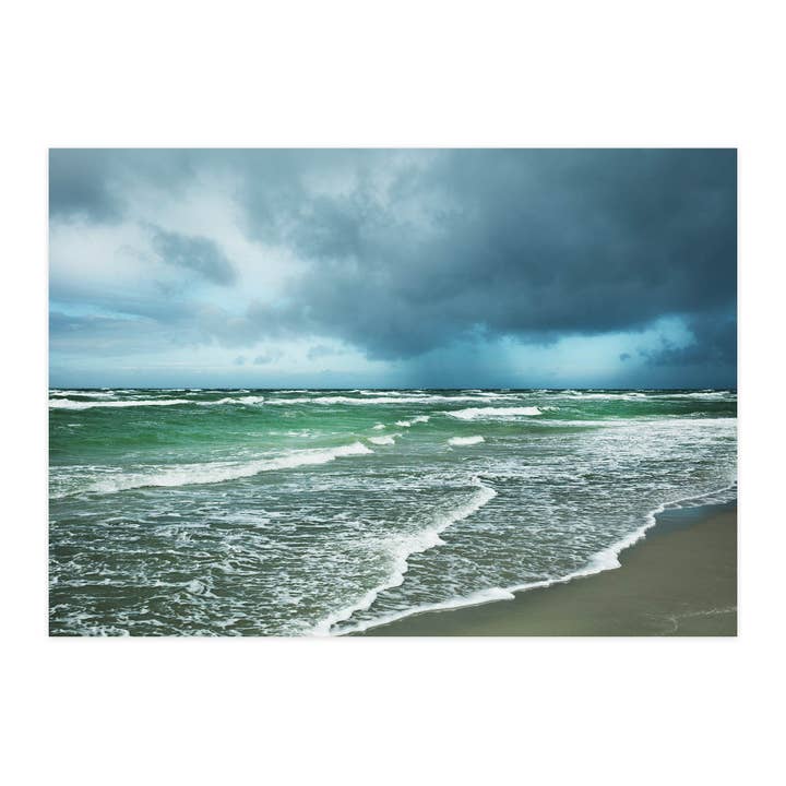 Postcard "Emerald Sea" for wholesale by paruspaper. nutzfeine papeterie