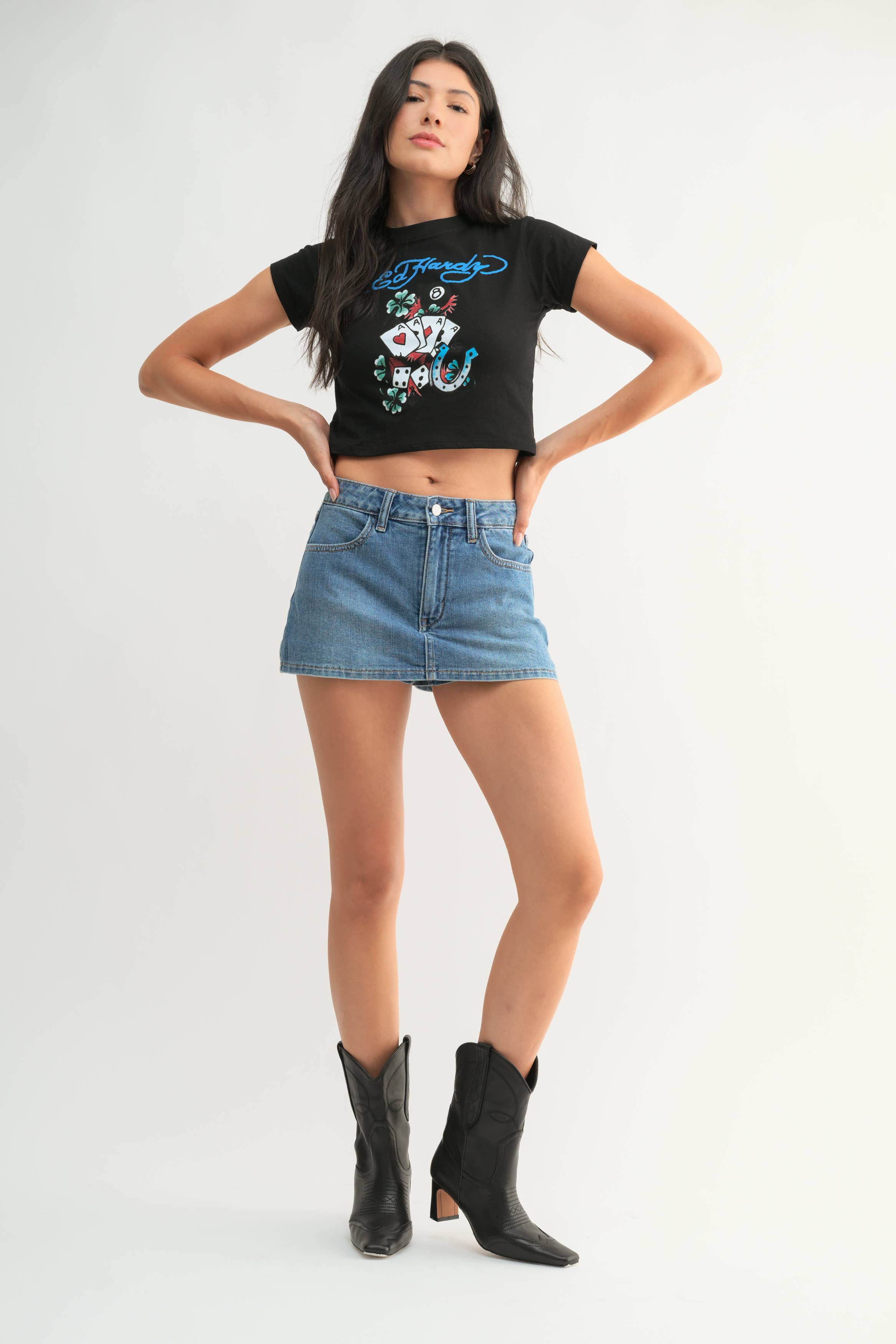 Just USA Jeans - Wholesale Skort - Women's - JT001 - LT - Denim Skort1