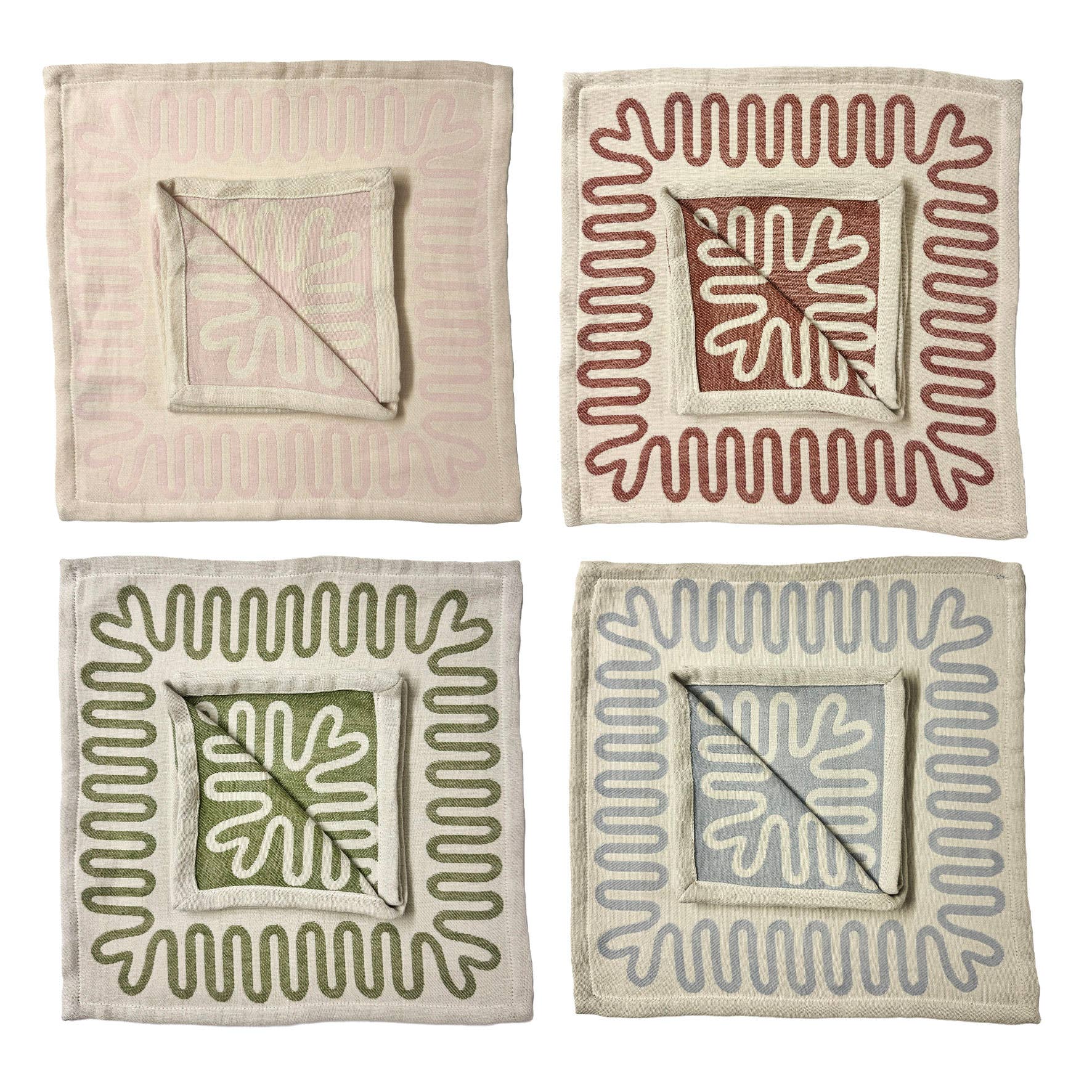 Shop KJP - Wholesale Dinner & Cloth Napkin - Napkin / Meander (set of 4)  1