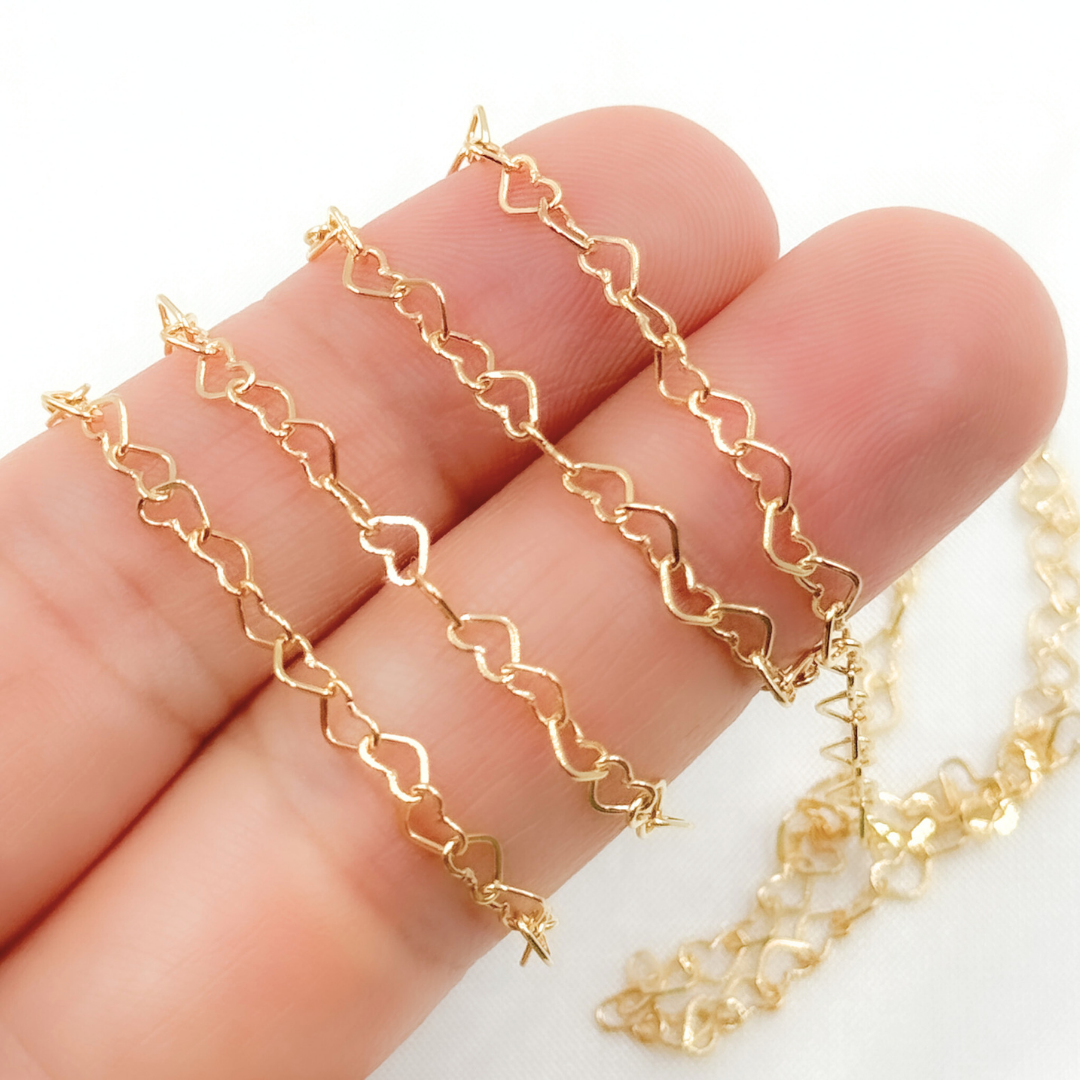 Jewels & Chains - Wholesale Link & Chain Necklace - 629FGF. 14K Gold Filled Heart Link Chain2