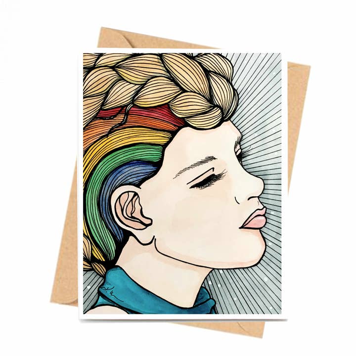 Carte-note « Ms Promise » faite à la main pour la vente par PinkPolish Design