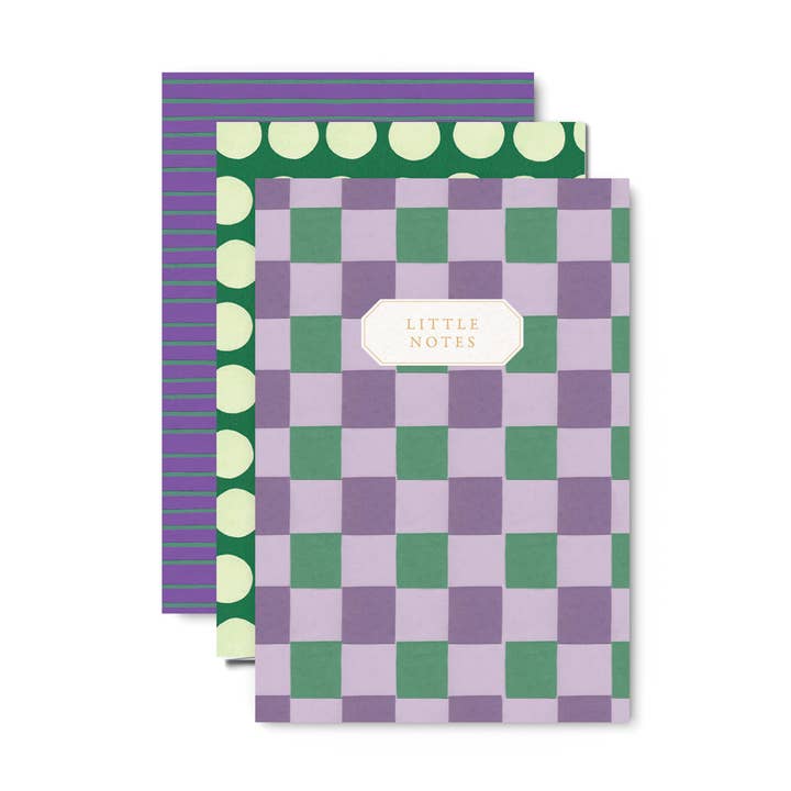 Purple & Green Pocket Notebooks for wholesale by LOU & LUCY PAPER GOODS