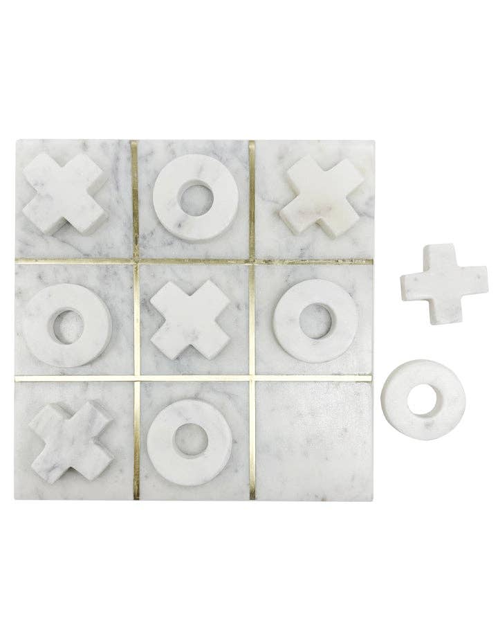DesignStyles Home - Wholesale Board Game - Becki Owens Decorative White Marble Tic Tac Toe5