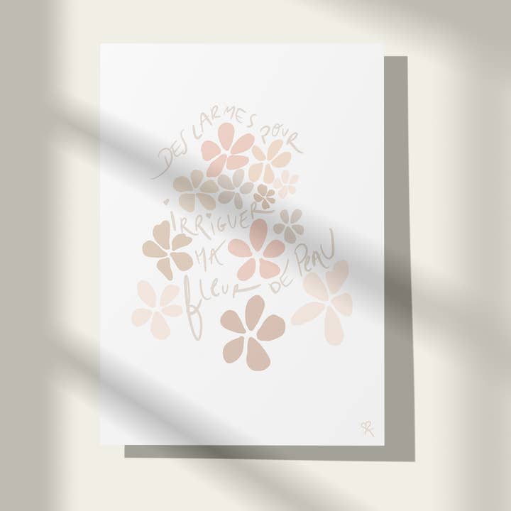 Illustration “Skin flower” - A4 for wholesale by Âme de coeur
