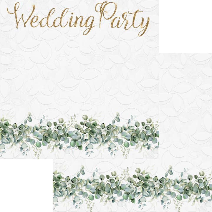 Love Always Collection Wedding Party 12 x 12 Double-Sided Scrapbook Paper by SSC Designs - 15 Pack for wholesale by SSC Wholesale