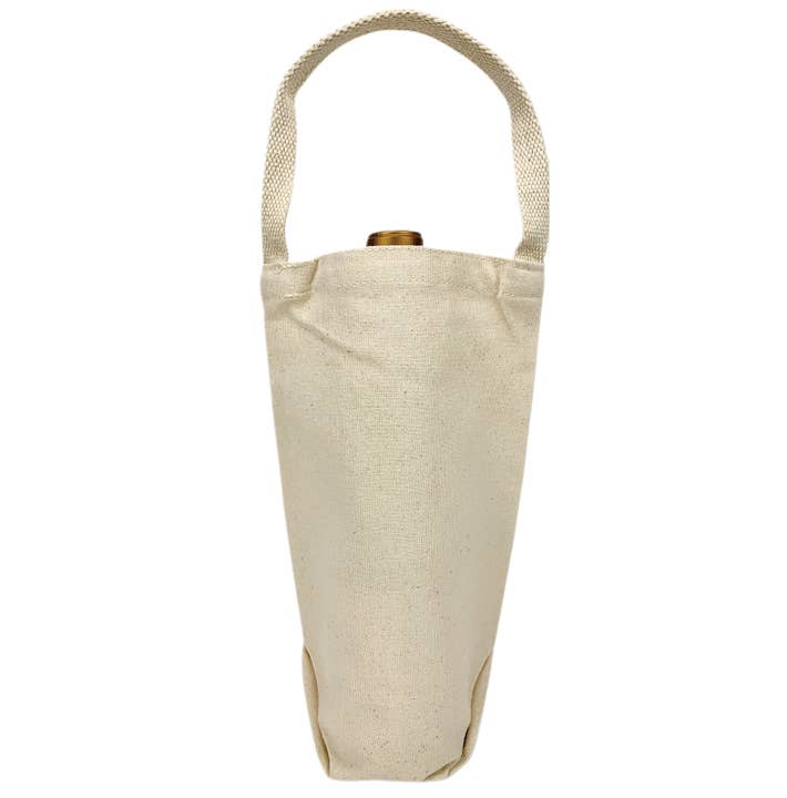 US Bags - Wholesale Wine tote - One Bottle Canvas Wine Tote Bag (1 Color Logo)4