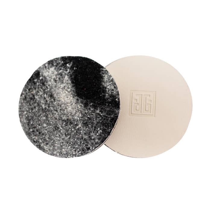 Wool & Leather Coasters - Genesis for wholesale by SHOP SHEEP by JG SWITZER