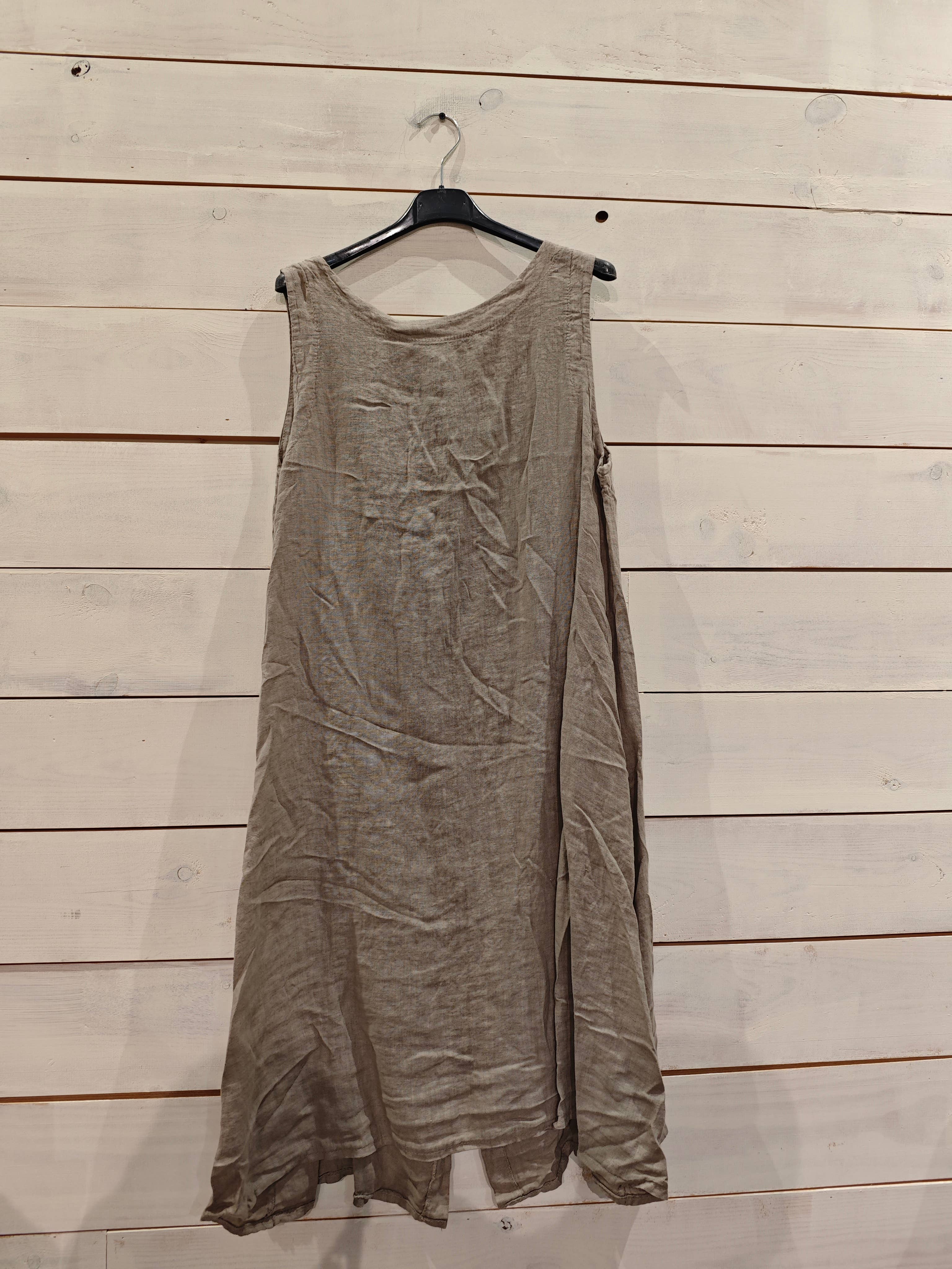 Linos y Textiles – wholesale Dress – Women's – REF 29306 SHORT SLEEVE DRESS SISA LINEN 100%4