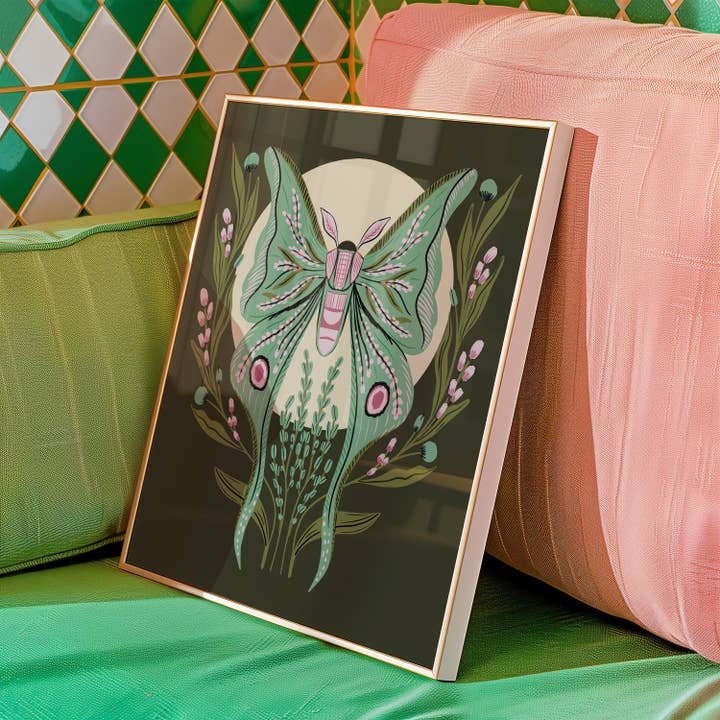 Tara Reed - Wholesale Art Print - "Luna Moth" - 8" x 10" Giclée Art Print4