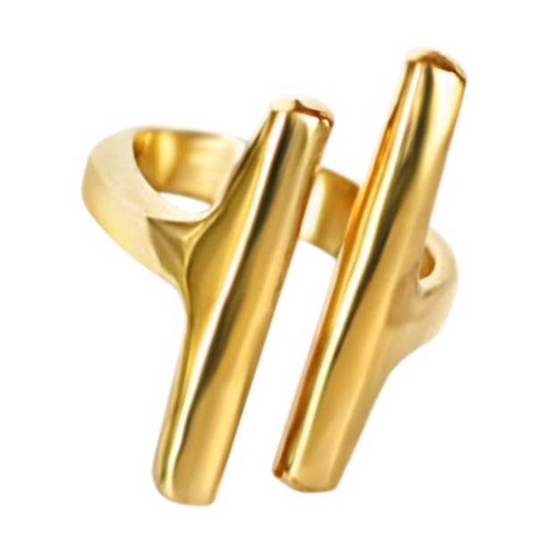 Anello regolabile a doppia barra Dalia per la vendita all'ingrosso da parte di Blooh