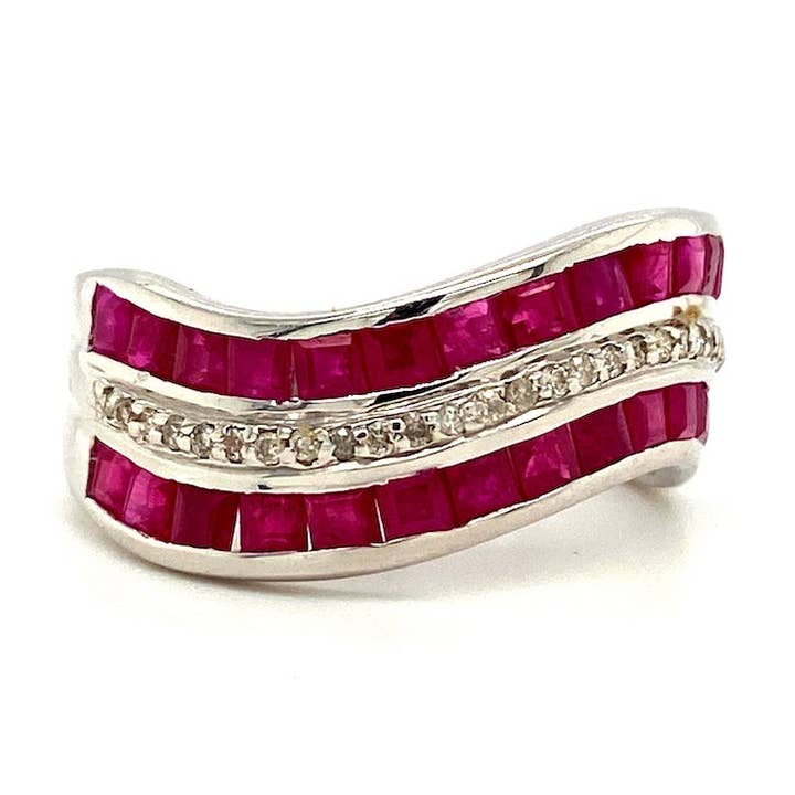 Bague rubis en argent sterling .925 - KSR 11586 pour la vente par Kotawala Jewels