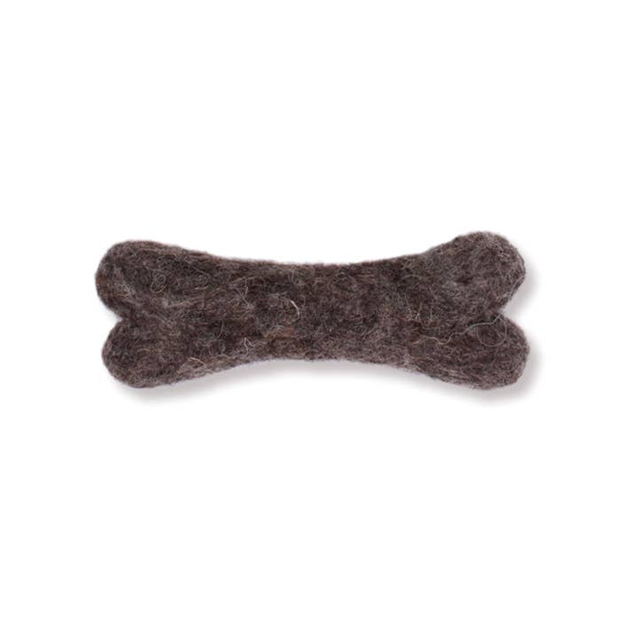 Ethical Global - Wholesale Pet Chew Toy - Dog - Eco Wool Dog Bones/Toys: Brown, Gray, White (Fair Trade)