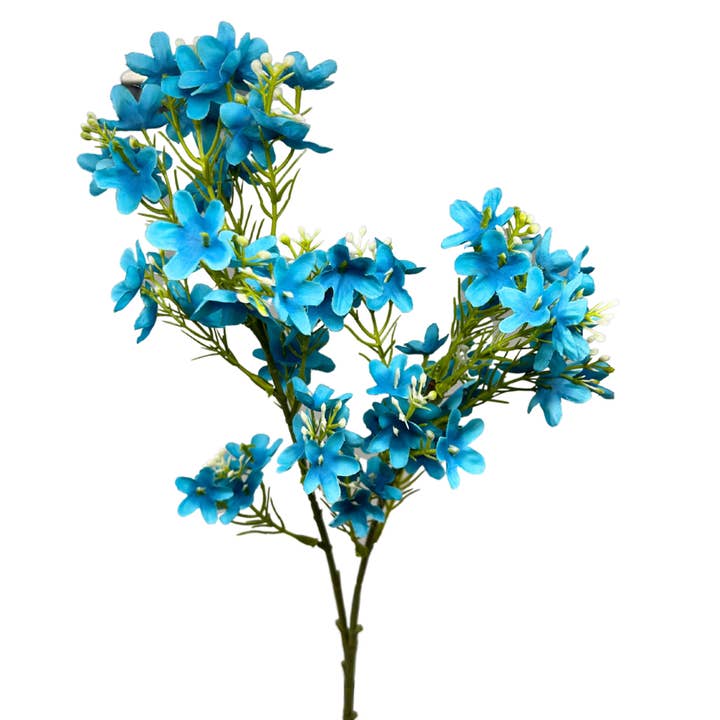 Wild Flower Spray x 2 - Teal - 23” for wholesale by David Christopher's Collection