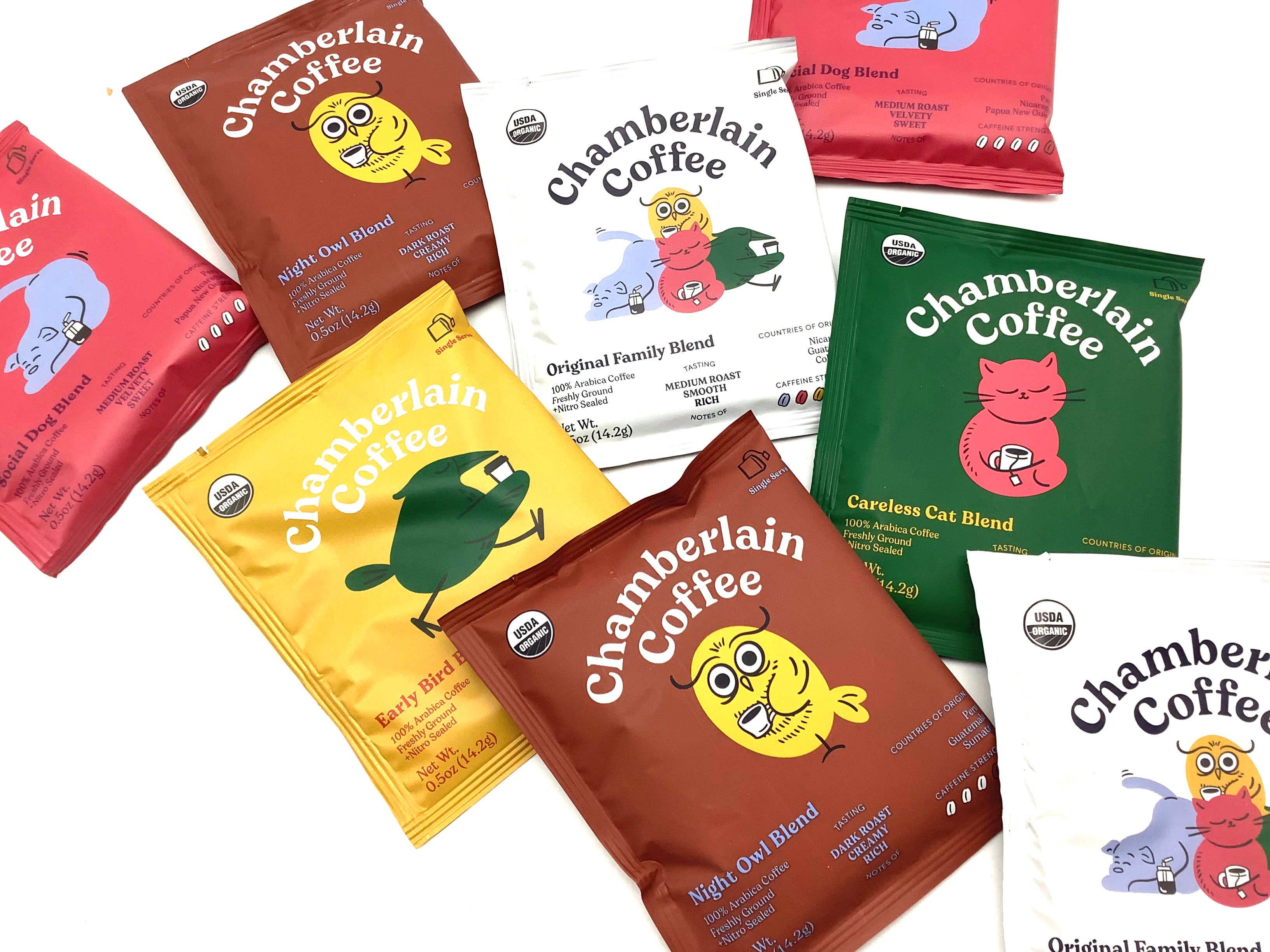 All Little Cute Things – Engroshandel Instant kaffe/espresso – Chamberlain Assortment udvalg økologiske kaffepakker2