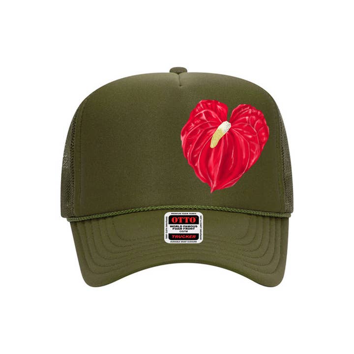 Na Koa Brand - Wholesale Trucker Hat - Unisex - Anthurium Trucker Hat8