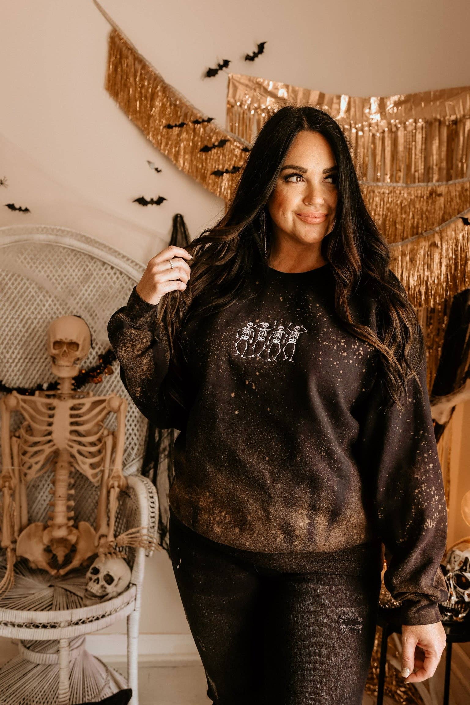 The White Stitch - Wholesale Sweatshirt - Women's - Bones | Handmade Sweatshirt3