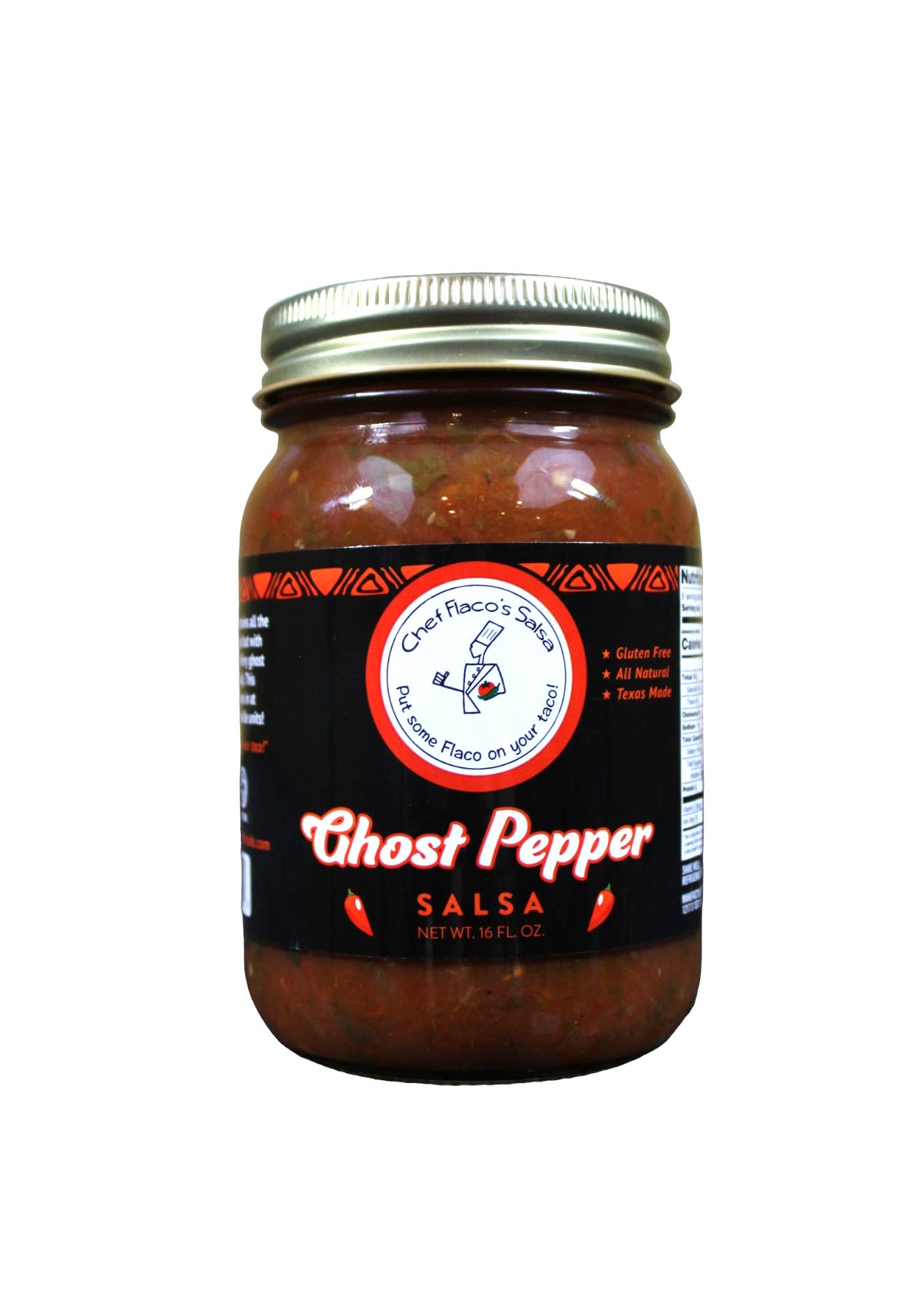 Chef Flaco's Gourmet Foods - Wholesale Salsa - Chef Flaco's Salsa - Ghost Pepper Salsa
