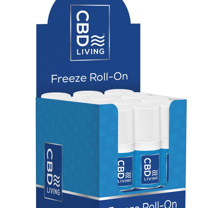 CBD Living - Wholesale CBD Cream/Lotion - CBD Freeze Roll On Topical - Muscle Pain Relief